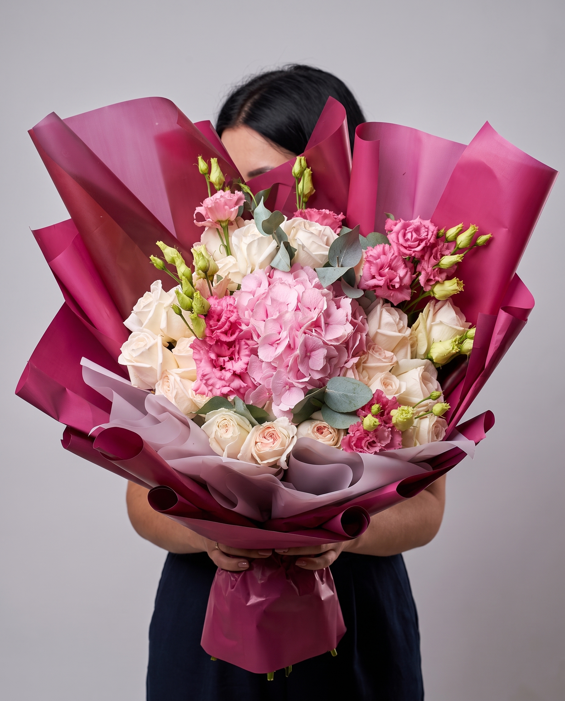 Роскошный букет «Розовый шик»
